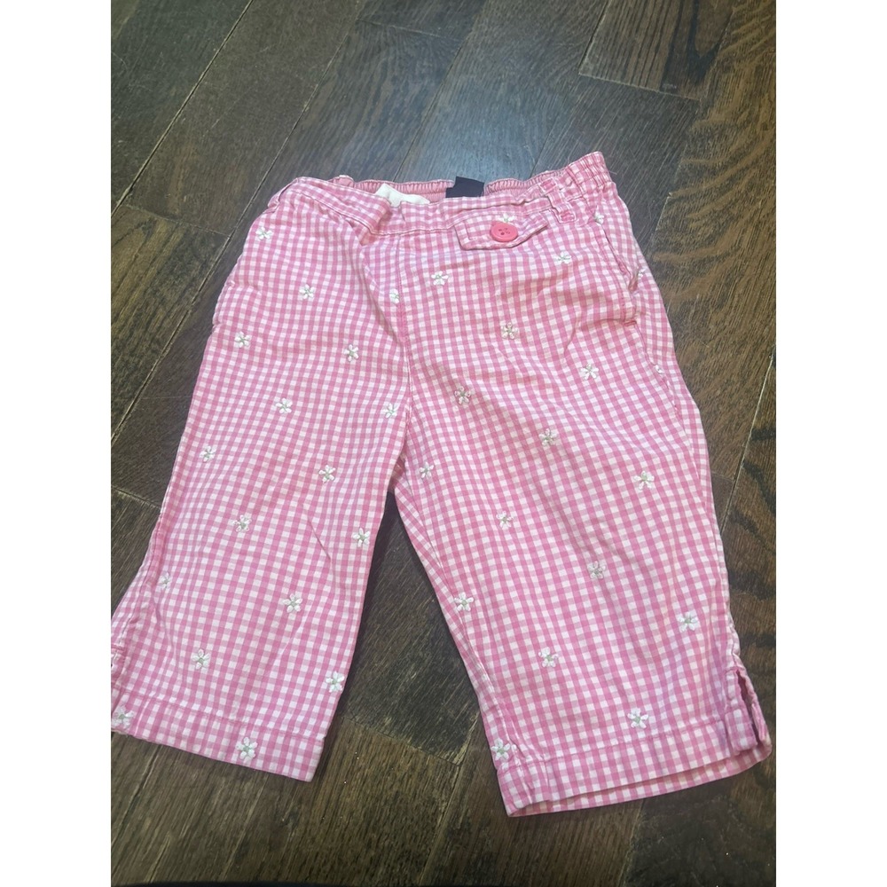 Baby Gap Toddler Checkered Pants 18-24 Months Flowers